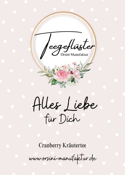 Cranberry Kräutertee / Alles Liebe für Dich